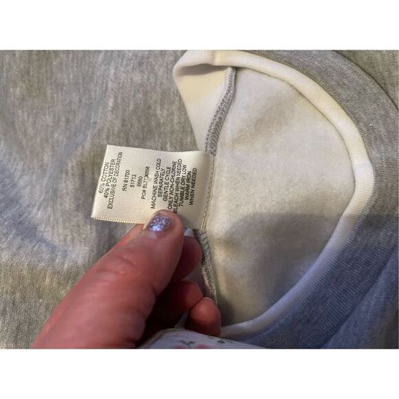 Blair Women's Embroidered Crewneck Long Sleeve Pullover Sweatshirt Gray Large - Picture 12 of 13